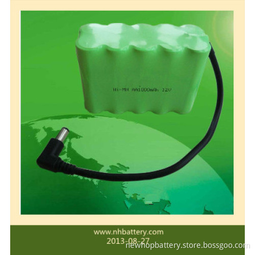 12V NiMH Battery AA with Capacity 1800mAh